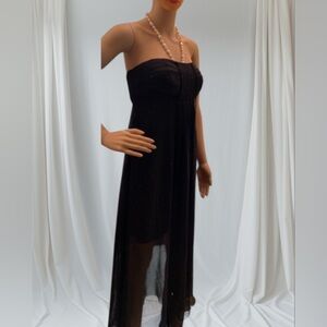 WHBM Sleeveless Strapless Black Gown size 4